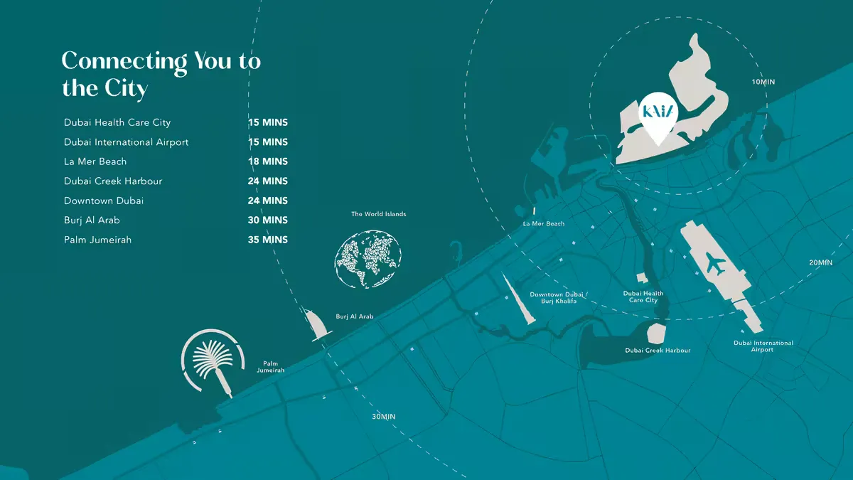 Island A, Dubai Islands location
